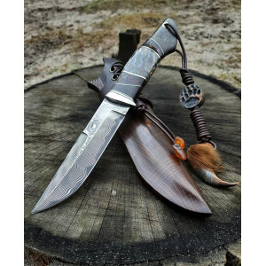 ВЕДМІДЬ ніж ручної роботи майстра Павла Гончаренка, Сталь - Ламінат з К390, 63-64 HRC. Photo 2